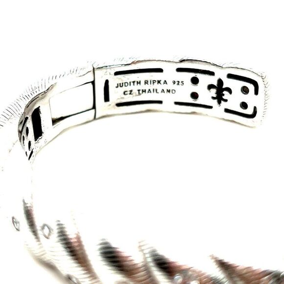 Judith Ripka 925 Cz Braid Design Cuff - Picture 7 of 11